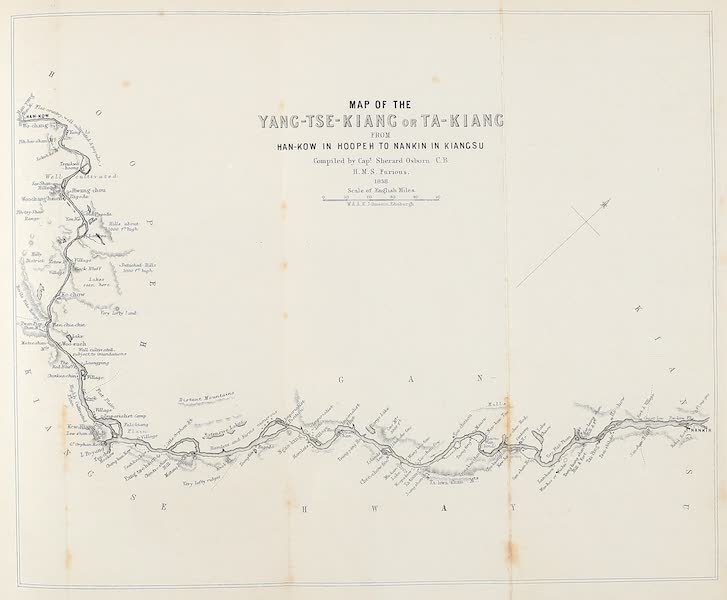 Narrative of the Earl of Elgin's Mission Vol. 2 - Map of the Yang-Tse-Kiang or Ta-Kiang (1859)