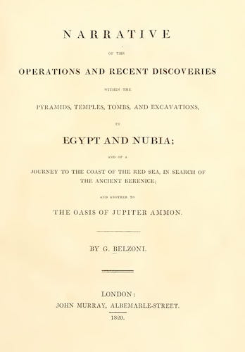 Egypt - Narrative of the Operations and Recent Discoveries