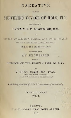 Sailing - Narrative of the Surveying Voyage of H.M.S. Fly Vol. 1