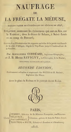 Naufrage de la Fregate la Meduse - Title Page