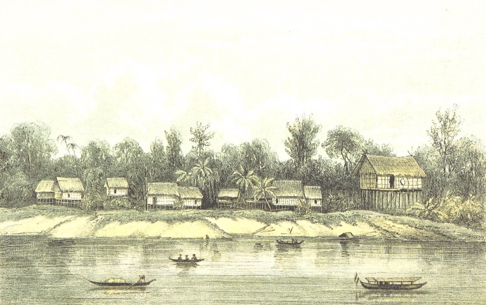 Neerlands-Oost-Indie Vol. 3 - Eene Dayaksche Fampong, Westkust Van Borneo (1859)