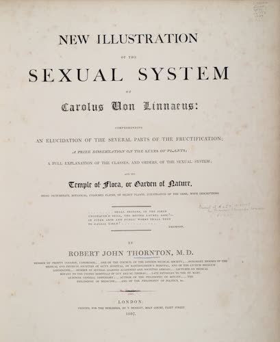 New Illustration of the Sexual System of Carolus von Linnaeus