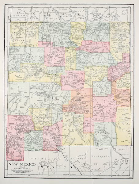 New Mexico, The Land of the Delight Makers - Map of New Mexico (1920)