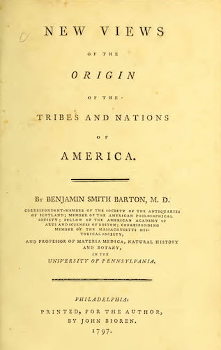 New Views of the Origin of the Tribes and Nations of America
