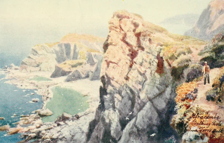 North Devon Painted and Described - Bathing Coves from Torrs Walk, Ilfracombe (1906)