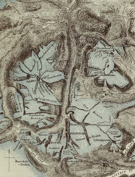 Map of the Glaciers of the Ymesfield in Lat. 60', 40'