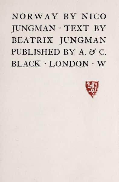 Norway, Painted and Described - Title Page (1905)