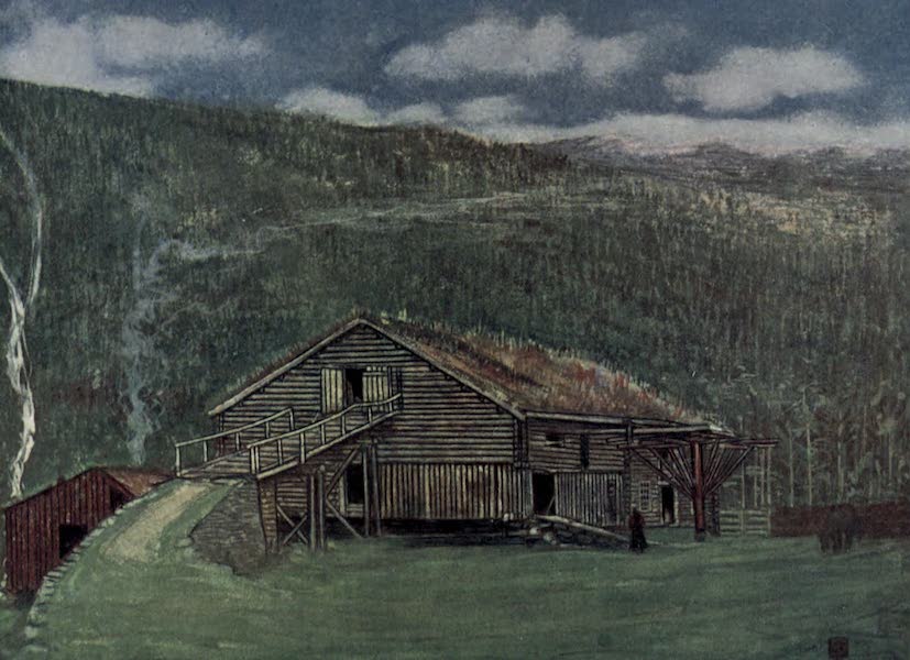 Norway, Painted and Described - Farm-house and Mill at Gjora (1905)