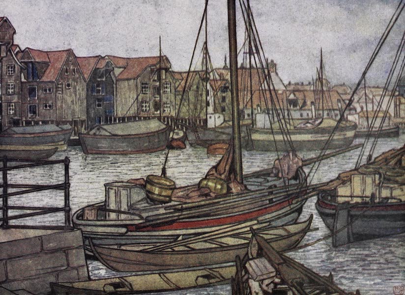 Norway, Painted and Described - Bergen Boats and Warehouses (1905)
