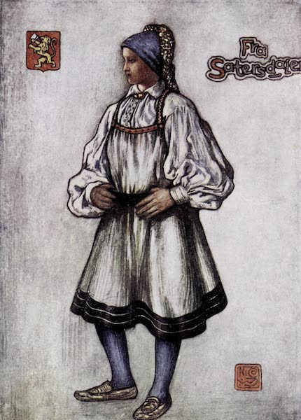 Norway, Painted and Described - Saetersdalen Peasant Girl (1905)