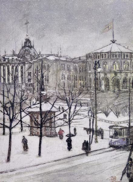 Norway, Painted and Described - The Houses of Parliament (Storthing), Christiania (1905)
