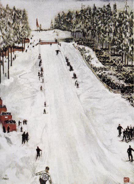 Norway, Painted and Described - Ski Sports—the Great Holmencollen Day outside Christiania (1905)