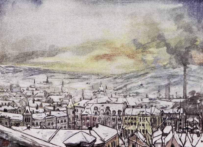 Norway, Painted and Described - Bird's-eye View of Christiania (1905)