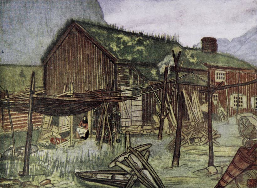 Norway, Painted and Described - Fishing-nets at Sundalsoren (1905)