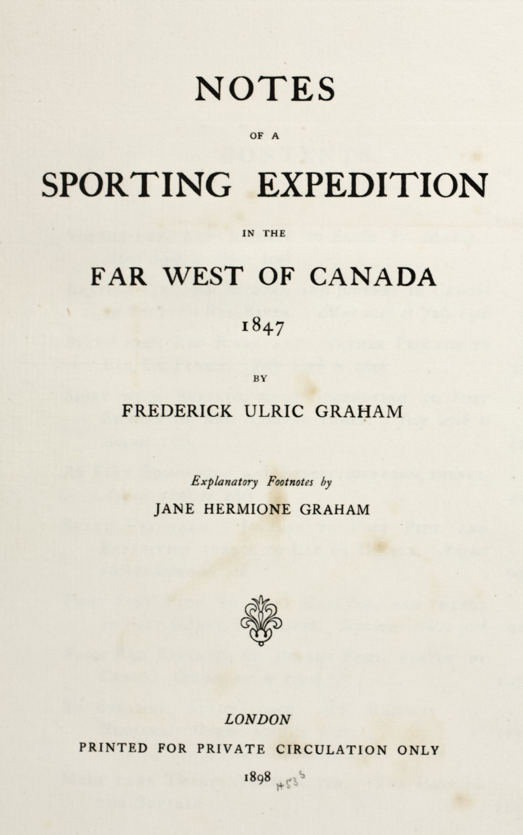 Notes of a Sporting Expedition in the Far West of Canada