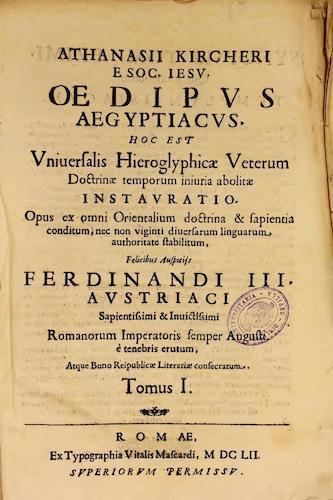 Latin - Oedipi Aegyptiaci Vol. 1