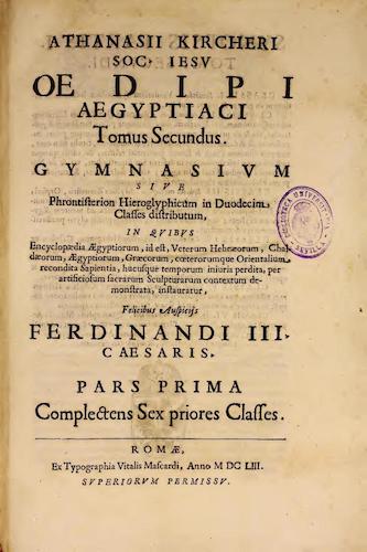 Latin - Oedipi Aegyptiaci Vol. 2, Pt. 1