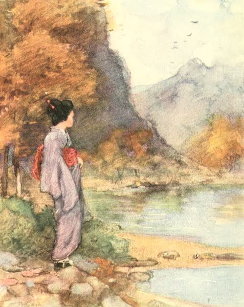 A Dainty Figure standing by some calm Lake