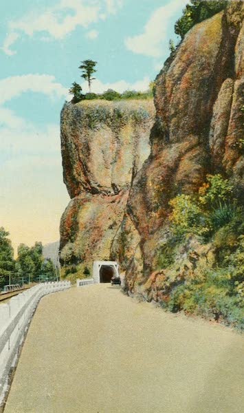 Oregon's Famous Columbia River Highway - Oneonta Bluff and Tunnel (1920)