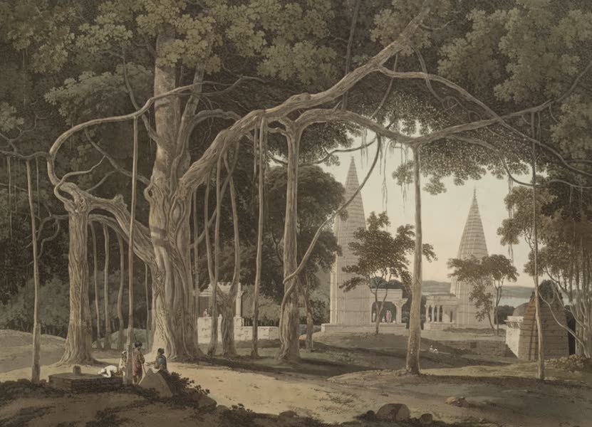 Oriental Scenery Vol. 1 - Hindoo Temples at Agouree, on the River Soane, Bahar (1795)