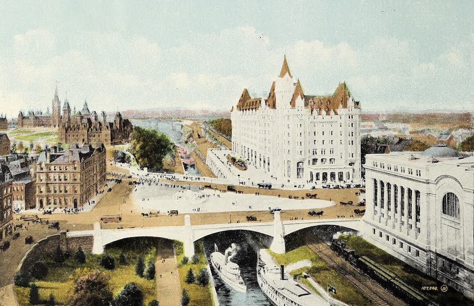 Ottawa and Vicinity - A Glimpse of the City of Ottawa, showing Chateau Laurier, The Grand Trunk's New Hotel (1900)