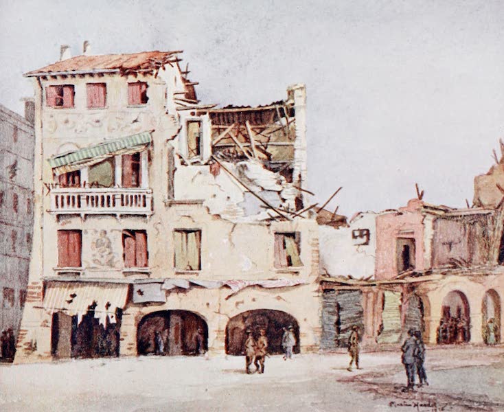 Our Italian Front - Bombed Houses in the Piazza S. Leonardo, Treviso (1920)