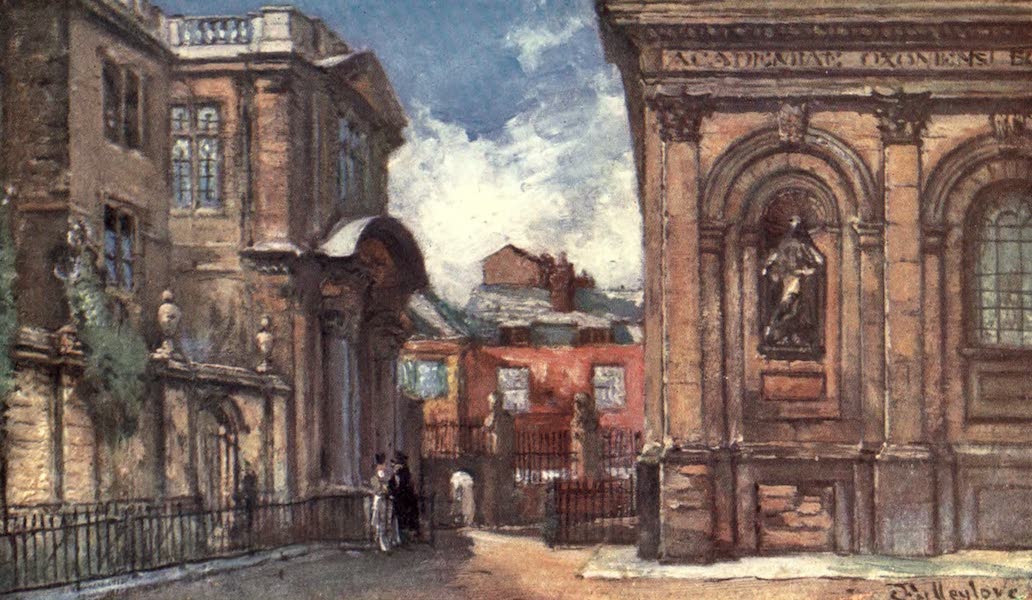 Oxford Painted and Described - The Old Ashmolean Museum and Sheldonian Theatre - Mr. John Fulleylove, R.I (1903)