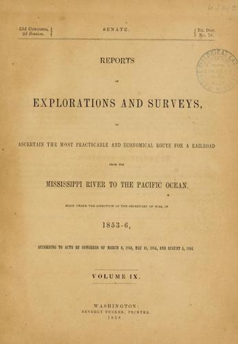 American Southwest - Pacific Railroad Survey Reports Vol. 9