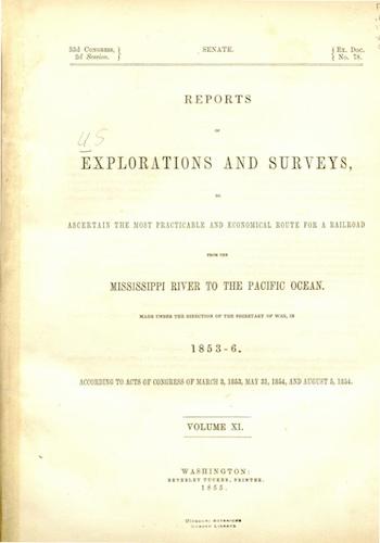 American Southwest - Pacific Railroad Survey Reports Vol. 11