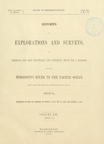 American Southwest - Pacific Railroad Survey Reports Vol. 12, Pt. 2