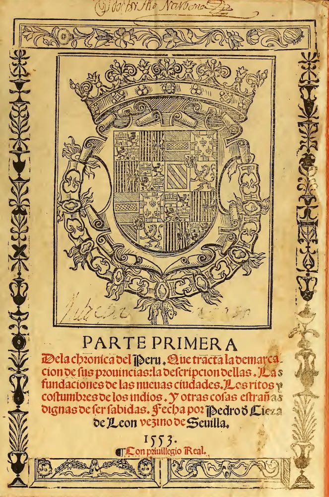 New World - Parte Primera dela Chronica del Peru