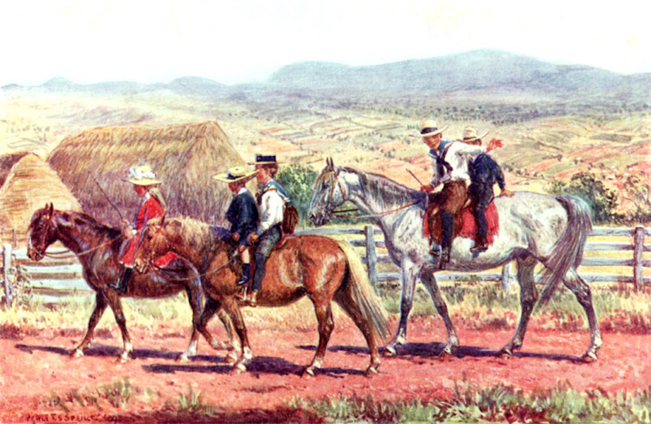 Australian Children Riding to School