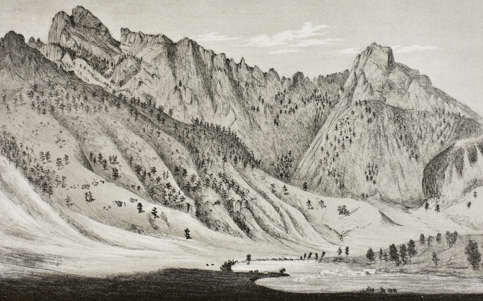 Pencil Sketches of Montana - Bear Tooth Mountain (1868)