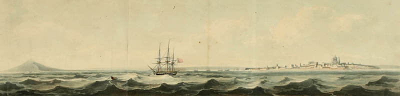 Picturesque Buenos Ayres & Monte Video - Monte Video from the Anchorage Outside the Harbor (1820)