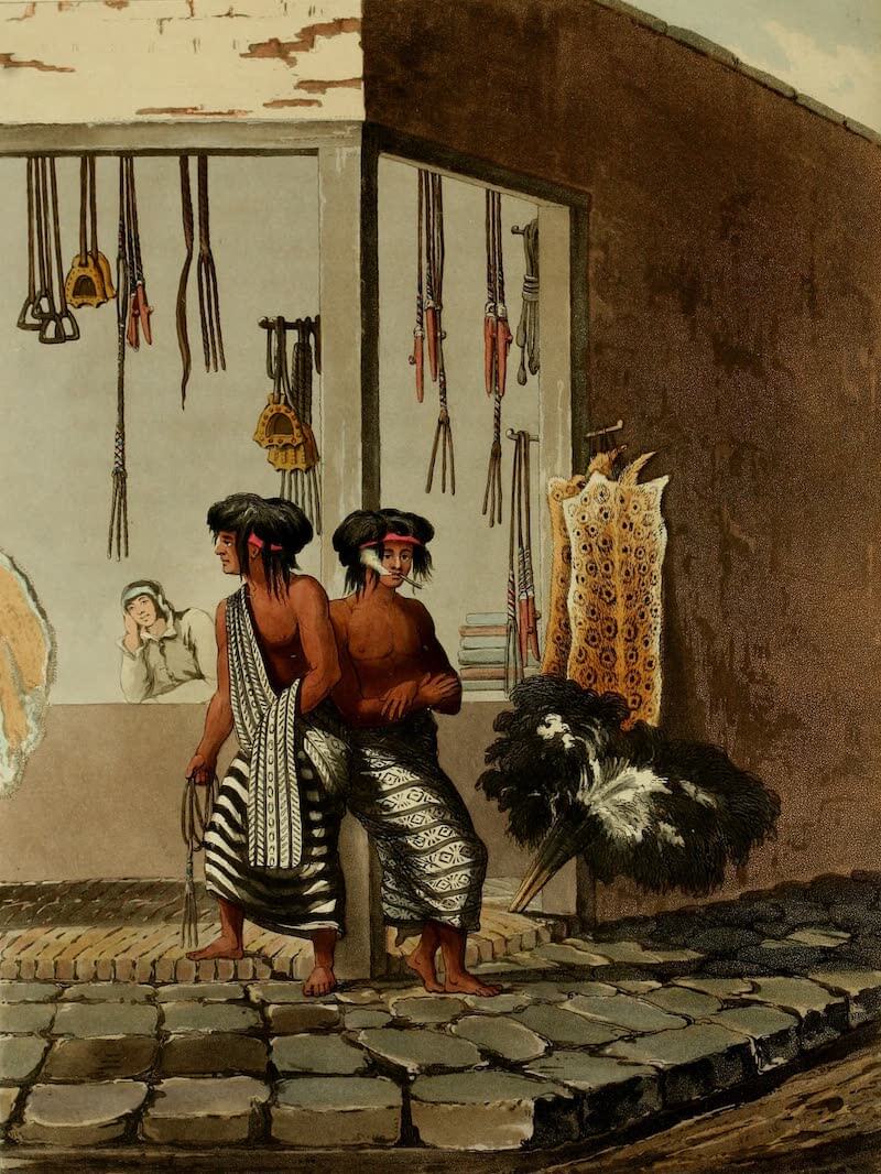 Picturesque Buenos Ayres & Monte Video - Pampa Indians (1820)