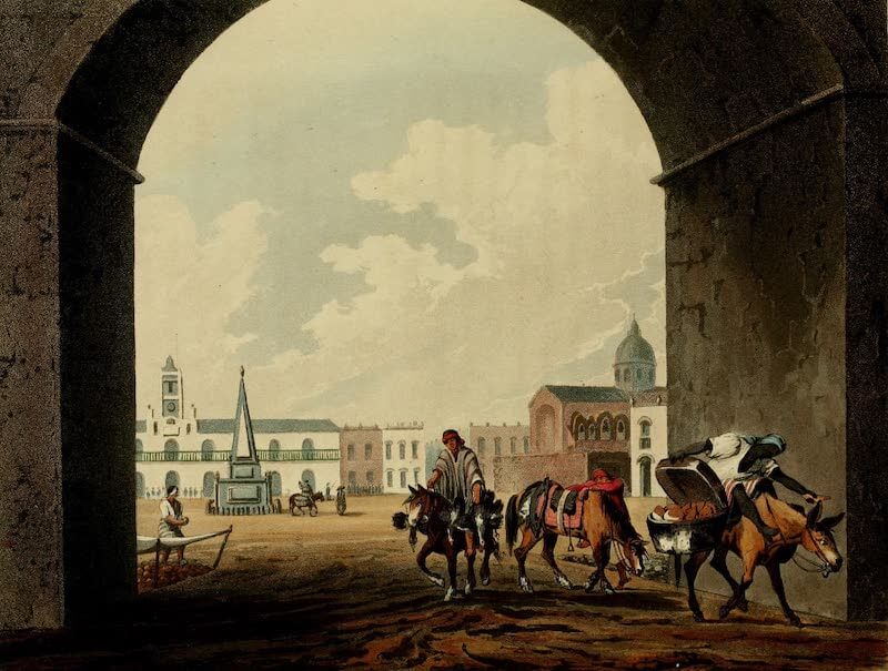 Picturesque Buenos Ayres & Monte Video - Plaza (1820)
