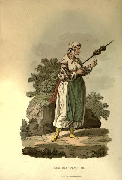 Picturesque Representations of the Austrians - A Russniac Woman of the Palatinate of Marmoros (1814)