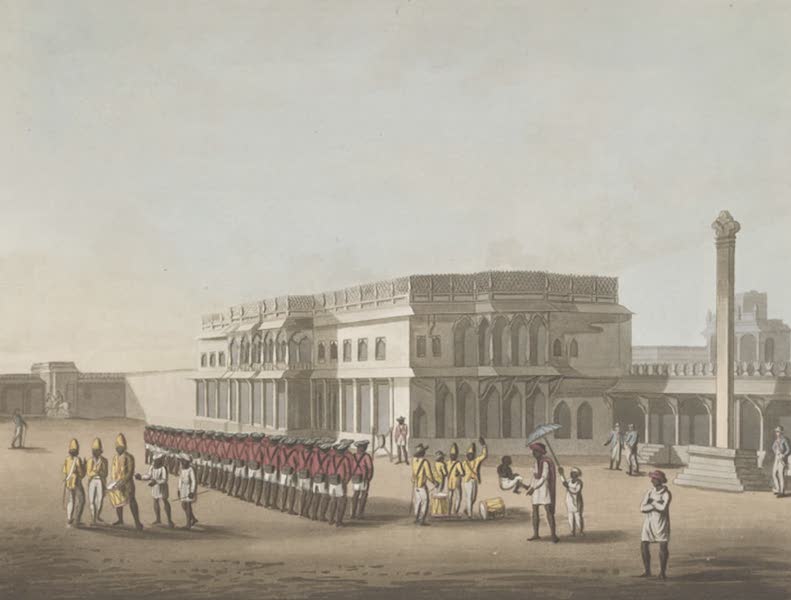 Picturesque Scenery in the Kingdom of Mysore - North Entrance of Tippoo's Palace at Bangalore (1805)