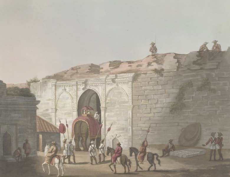 Picturesque Scenery in the Kingdom of Mysore - The Delhi Gate of Bangalore (1805)