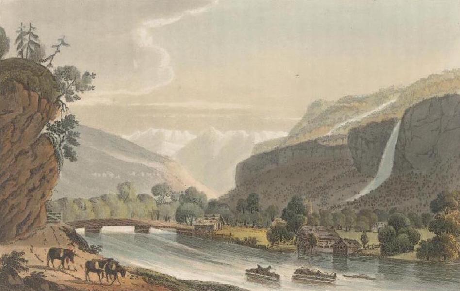 Picturesque Tour through the Oberland - The Fall of Olstenbach & the Bridge of Wyler (1823)