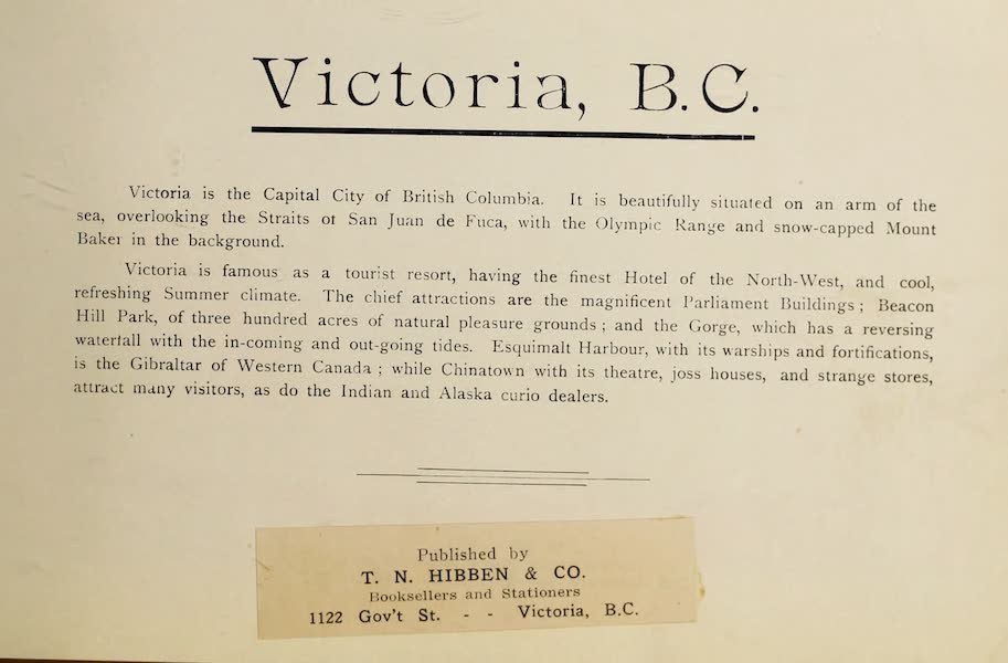 Picturesque Victoria -  (1910)