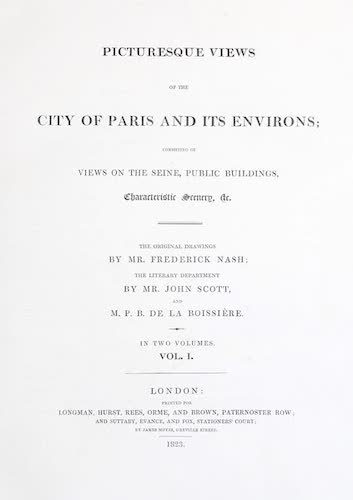 France - Picturesque Views of the City of Paris Vol. 1