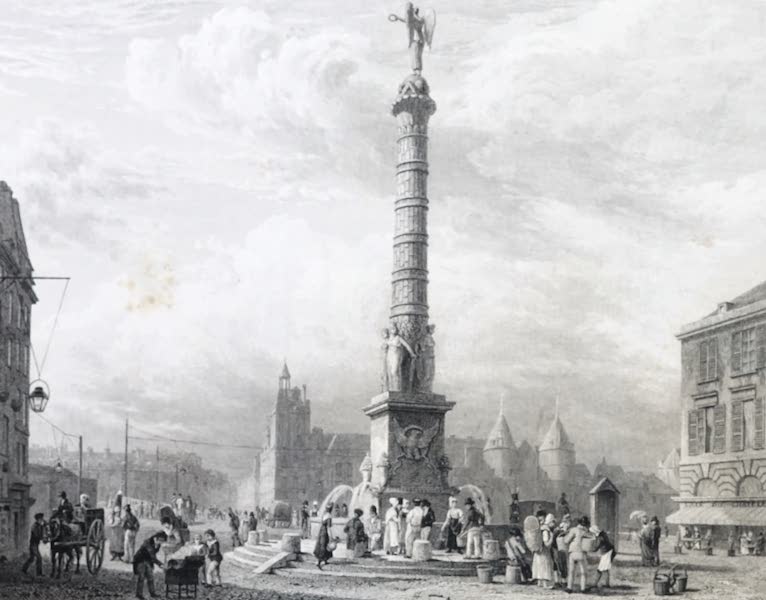 Picturesque Views of the City of Paris Vol. 1 - Fountain Châtelet (1823)