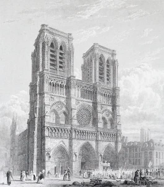 Picturesque Views of the City of Paris Vol. 1 - West Front of Notre-Dame (1823)