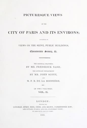 France - Picturesque Views of the City of Paris Vol. 2