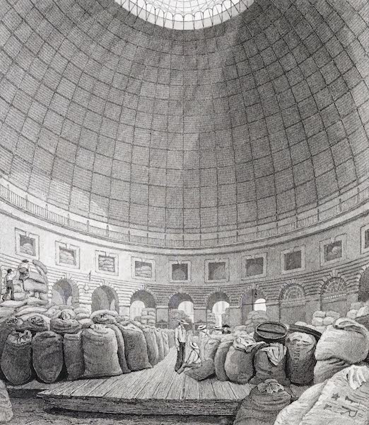 Picturesque Views of the City of Paris Vol. 2 - Interior of Halle au Blé, or Corn Market (1823)