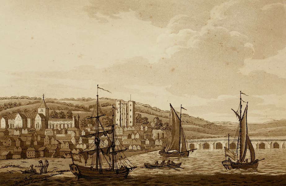 Picturesque Views on the River Medway - Rochester from Frendsbury Hill (1793)