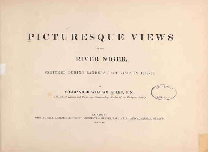 Picturesque Views on the River Niger (1840)
