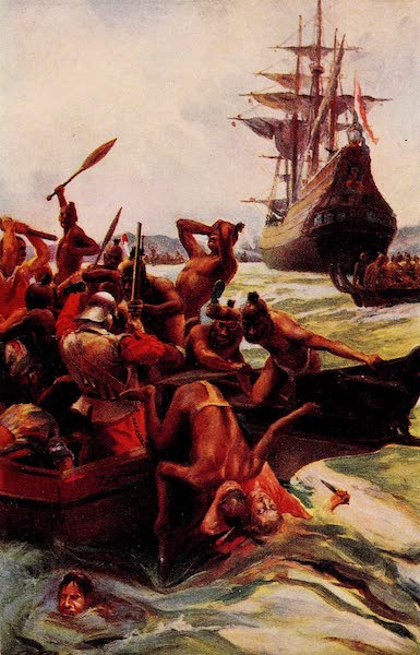 Tasman's Men Attacked By Natives Off the Coast of New Zealand