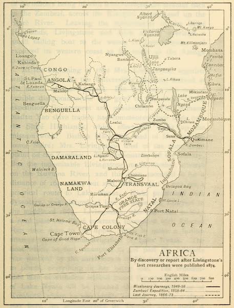 Africa By Discovery or Report After Livingstone's Last Researches Were Published - 1874